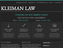 Tablet Screenshot of jkleiman.com